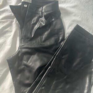 Women's A & F Vegan Leather black pants 8s